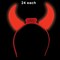 Light Up Devil Horns Flashing Plastic Headband 9 and 1/2 Inches
